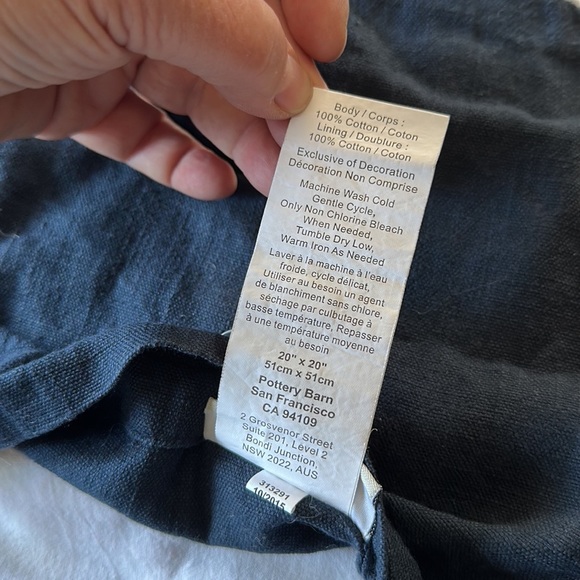 2 pottery barn pillows w button back closures. 19” x 19”. Boho hippie vibes. EUC - Picture 12 of 14